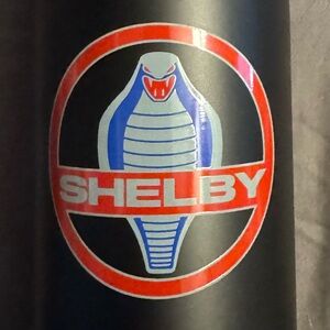 Ford Shelby Black Water Bottle with Red and Blue Cobra Logo